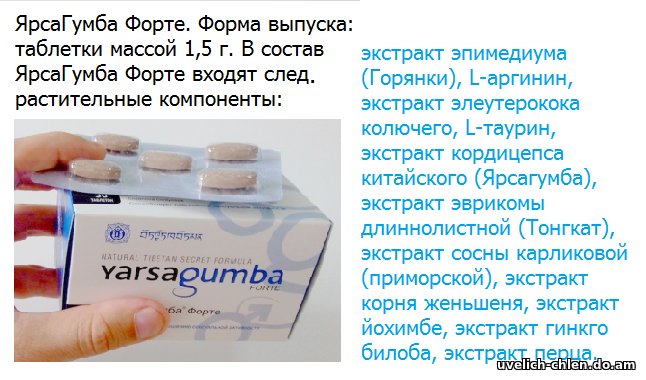 ярсагумба форте 30 таблеток